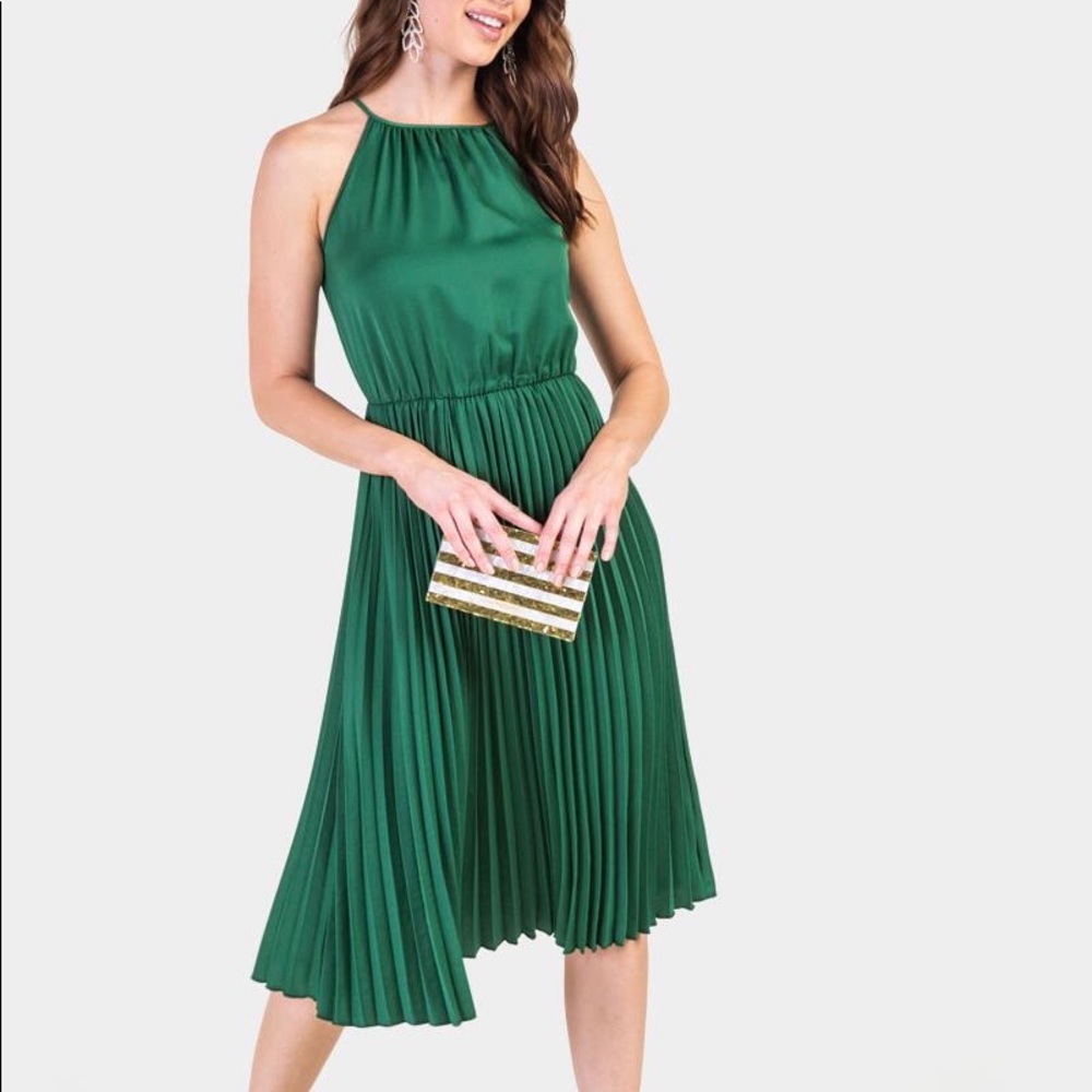 Green cocktail dress